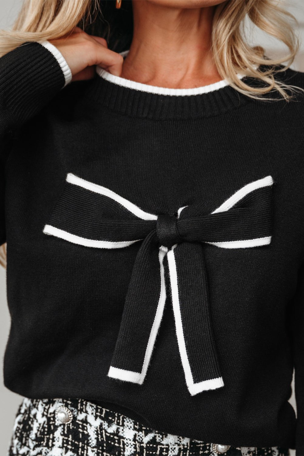 Malaysia accent Holiday Cropped Sweater - Hello Beautiful BoutiqueSweatersThreaded Pear