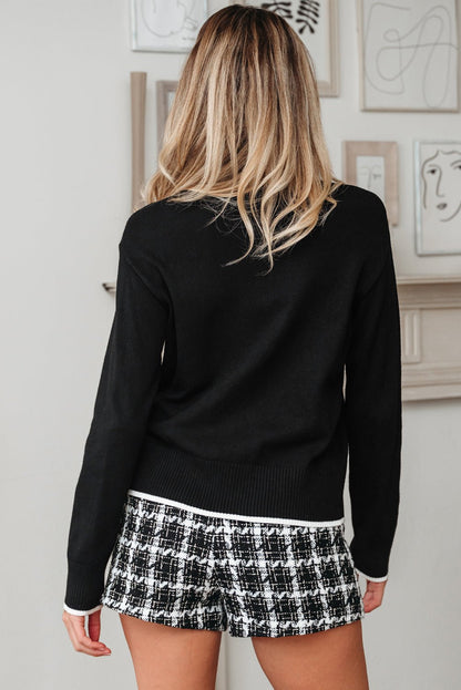Malaysia accent Holiday Cropped Sweater - Hello Beautiful BoutiqueSweatersThreaded Pear