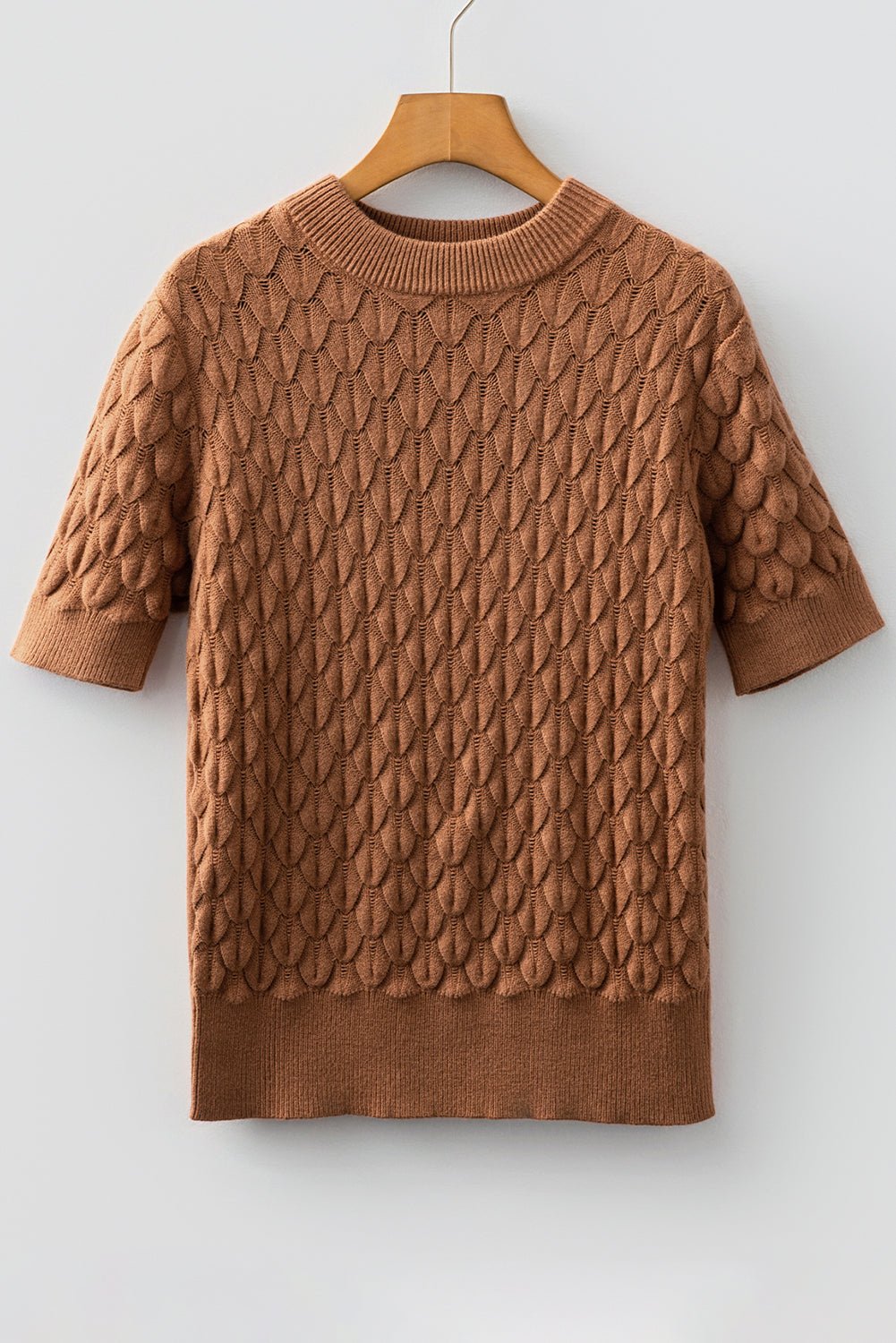 Malaysia Ribbed Short Sleeve Sweater - Hello Beautiful BoutiqueShort Sleeve SweatersThreaded Pear