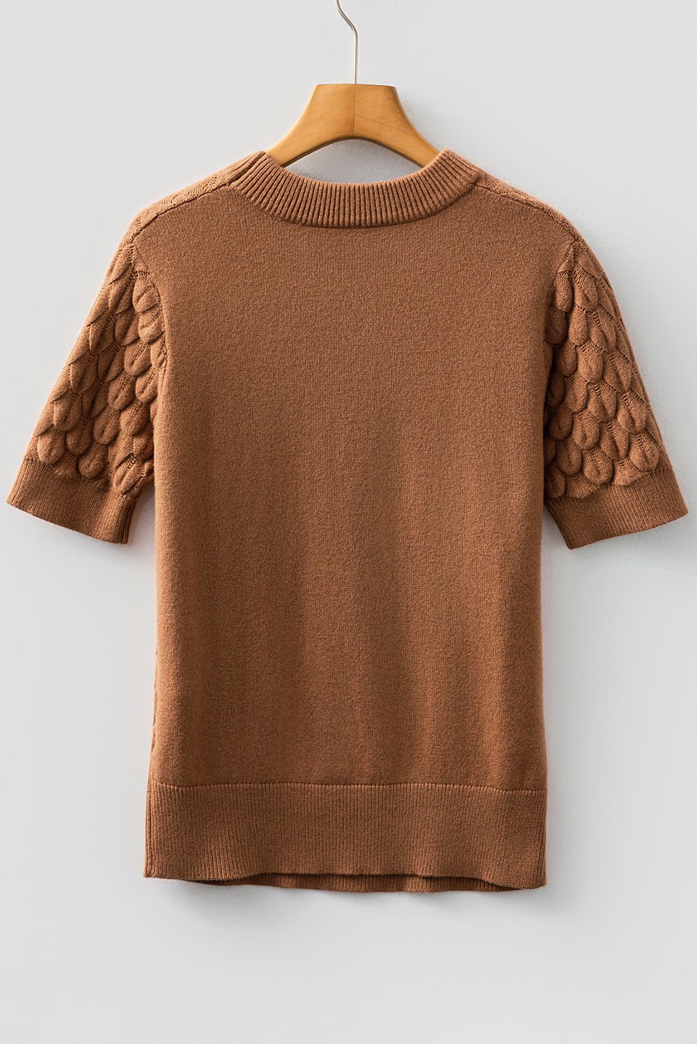 Malaysia Ribbed Short Sleeve Sweater - Hello Beautiful BoutiqueShort Sleeve SweatersThreaded Pear