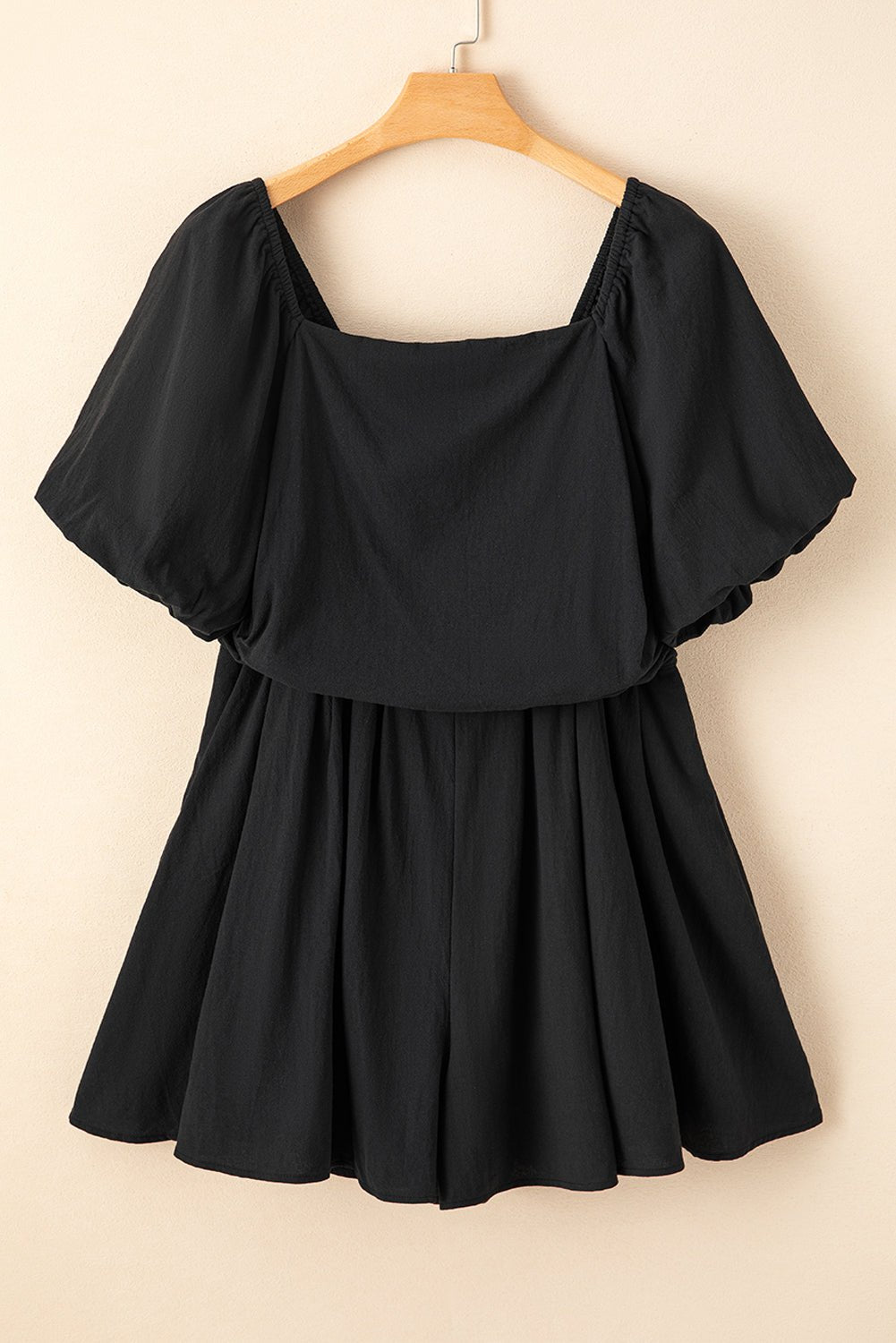 Malaysia Ruched Puff Sleeve Romper - Hello Beautiful BoutiqueJumpsuits & RompersThreaded Pear