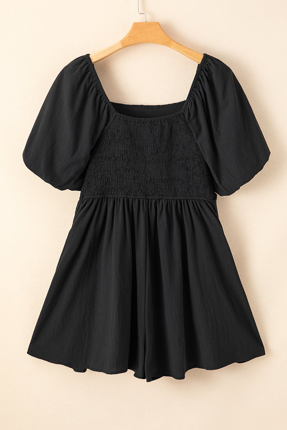 Malaysia Ruched Puff Sleeve Romper - Hello Beautiful BoutiqueJumpsuits & RompersThreaded Pear