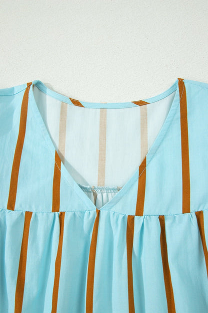 Malaysia Ruffled Short Sleeve Blouse - Hello Beautiful BoutiqueBlouses & ShirtsThreaded Pear