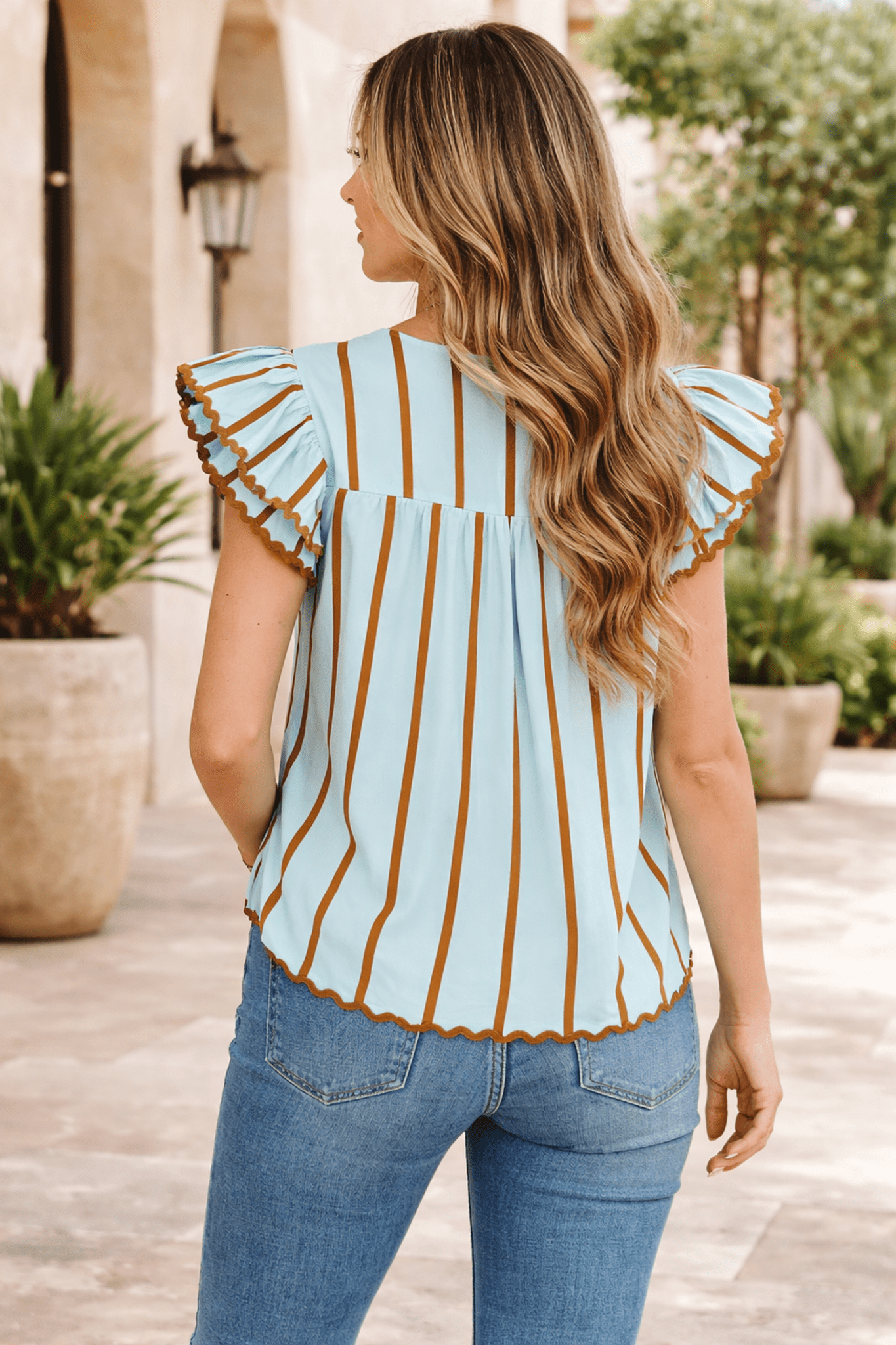 Malaysia Ruffled Short Sleeve Blouse - Hello Beautiful BoutiqueBlouses & ShirtsThreaded Pear