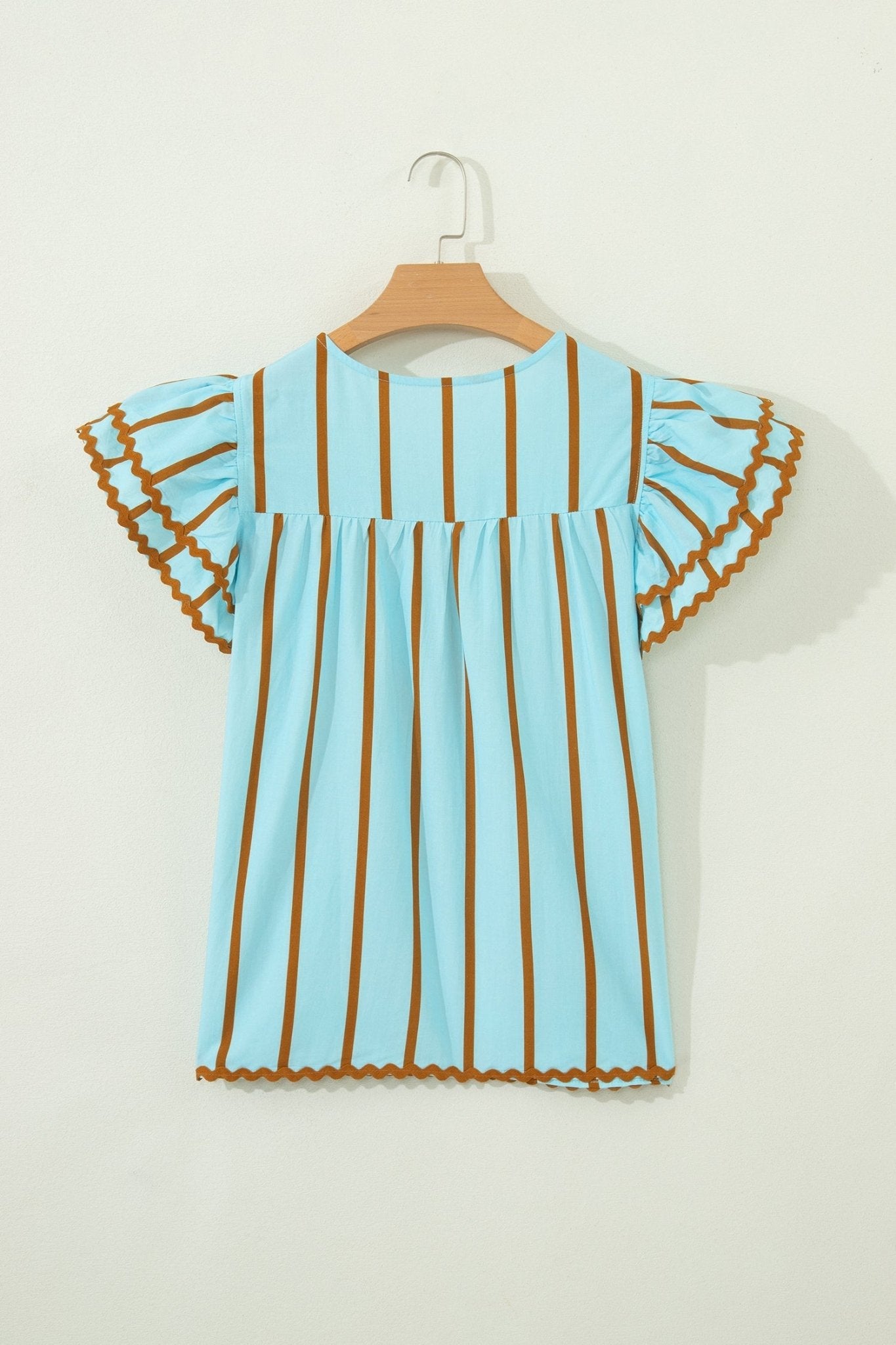 Malaysia Ruffled Short Sleeve Blouse - Hello Beautiful BoutiqueBlouses & ShirtsThreaded Pear