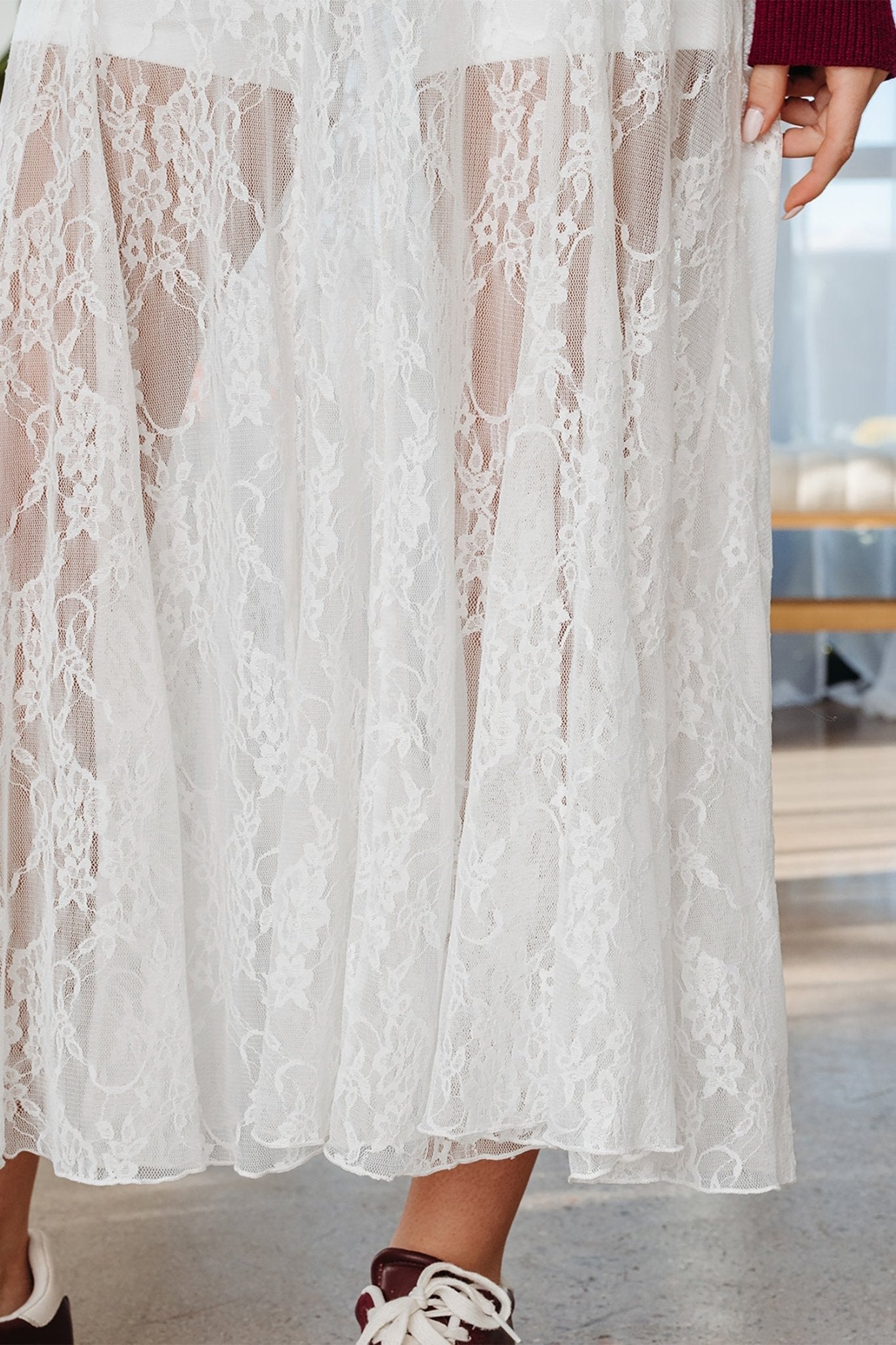 Maliyah Lace Flowy Maxi Skirt - Hello Beautiful BoutiqueSkirts & PetticoatThreaded Pear