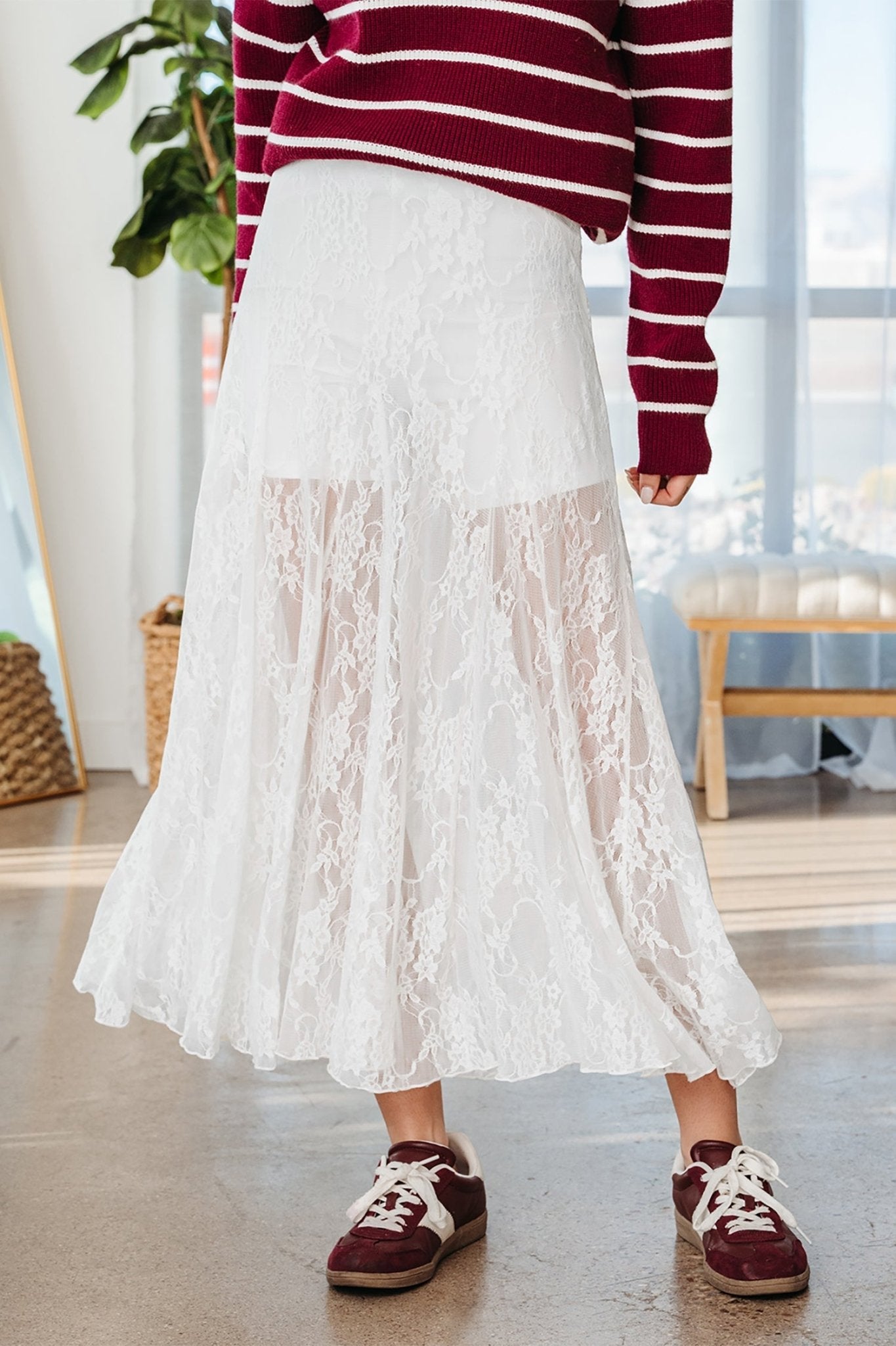 Maliyah Lace Flowy Maxi Skirt - Hello Beautiful BoutiqueSkirts & PetticoatThreaded Pear