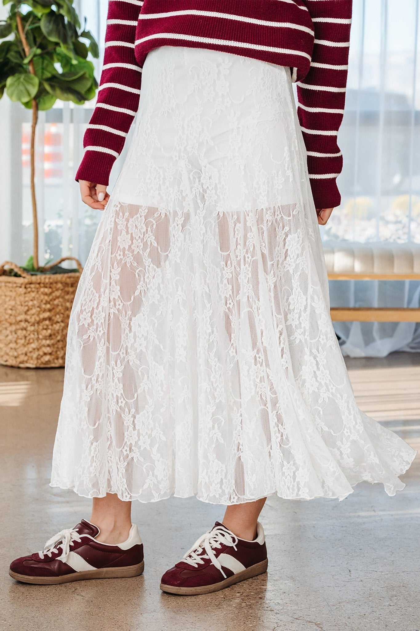 Maliyah Lace Flowy Maxi Skirt - Hello Beautiful BoutiqueSkirts & PetticoatThreaded Pear