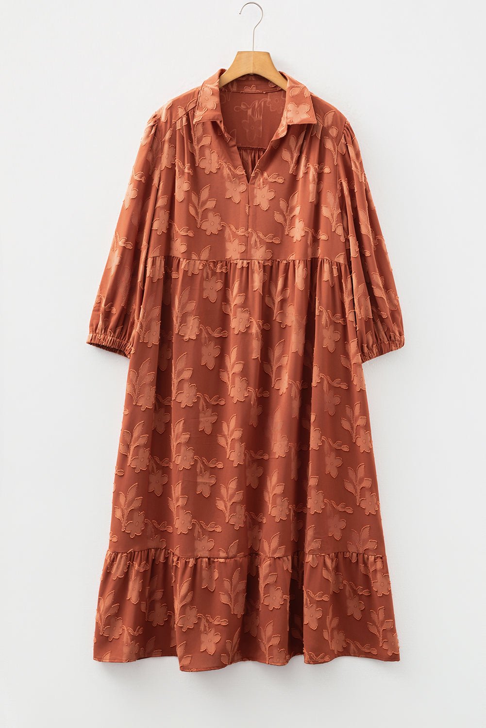 Mallory 4 Sleeve Long PLUS Dress - Hello Beautiful BoutiquePlus Size Maxi DressesThreaded Pear