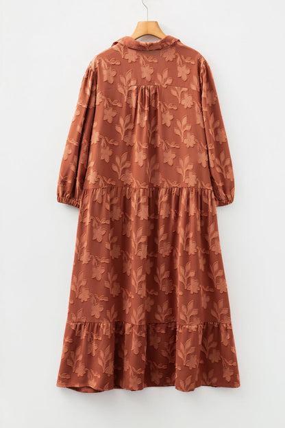 Mallory 4 Sleeve Long PLUS Dress - Hello Beautiful BoutiquePlus Size Maxi DressesThreaded Pear