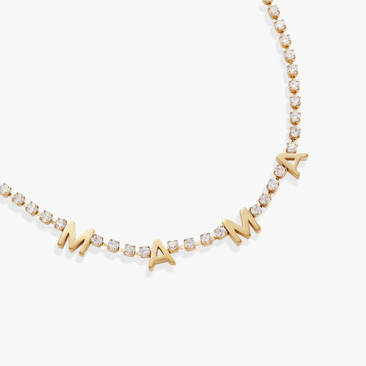 "Mama" Crystal Tennis Necklace - Hello Beautiful BoutiqueNecklacesALEX AND ANI