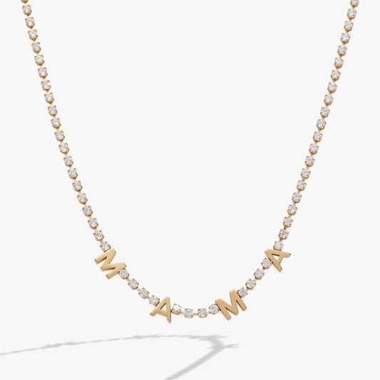 "Mama" Crystal Tennis Necklace - Hello Beautiful BoutiqueNecklacesALEX AND ANI