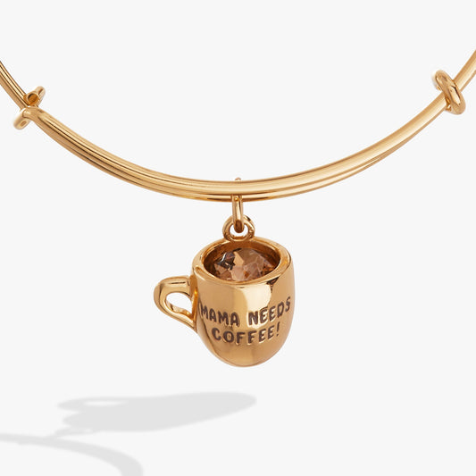 'Mama Needs Coffee' Mug Charm Bangle - Hello Beautiful BoutiqueBraceletsALEX AND ANI