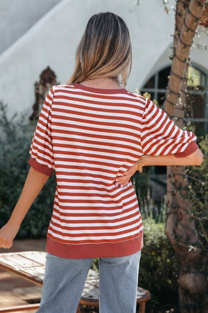Marceline Bubble Sleeve T Shirt - Hello Beautiful BoutiqueTops & TeesThreaded Pear