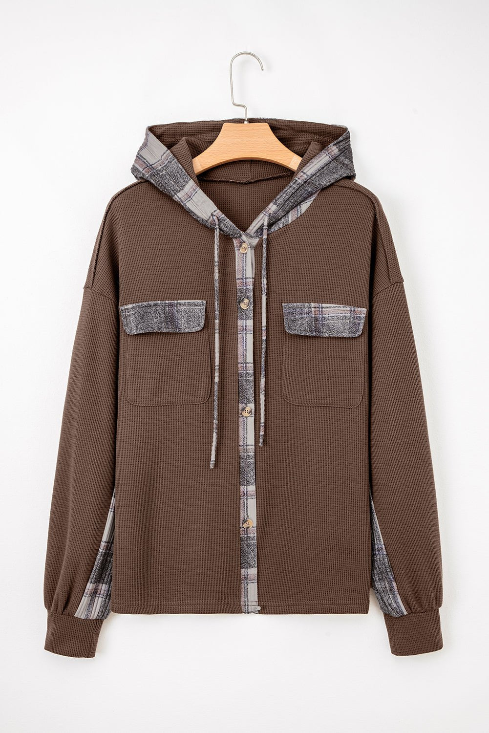 Marceline Down Drawstring Hooded Shacket - Hello Beautiful Boutique15% OFFThreaded Pear