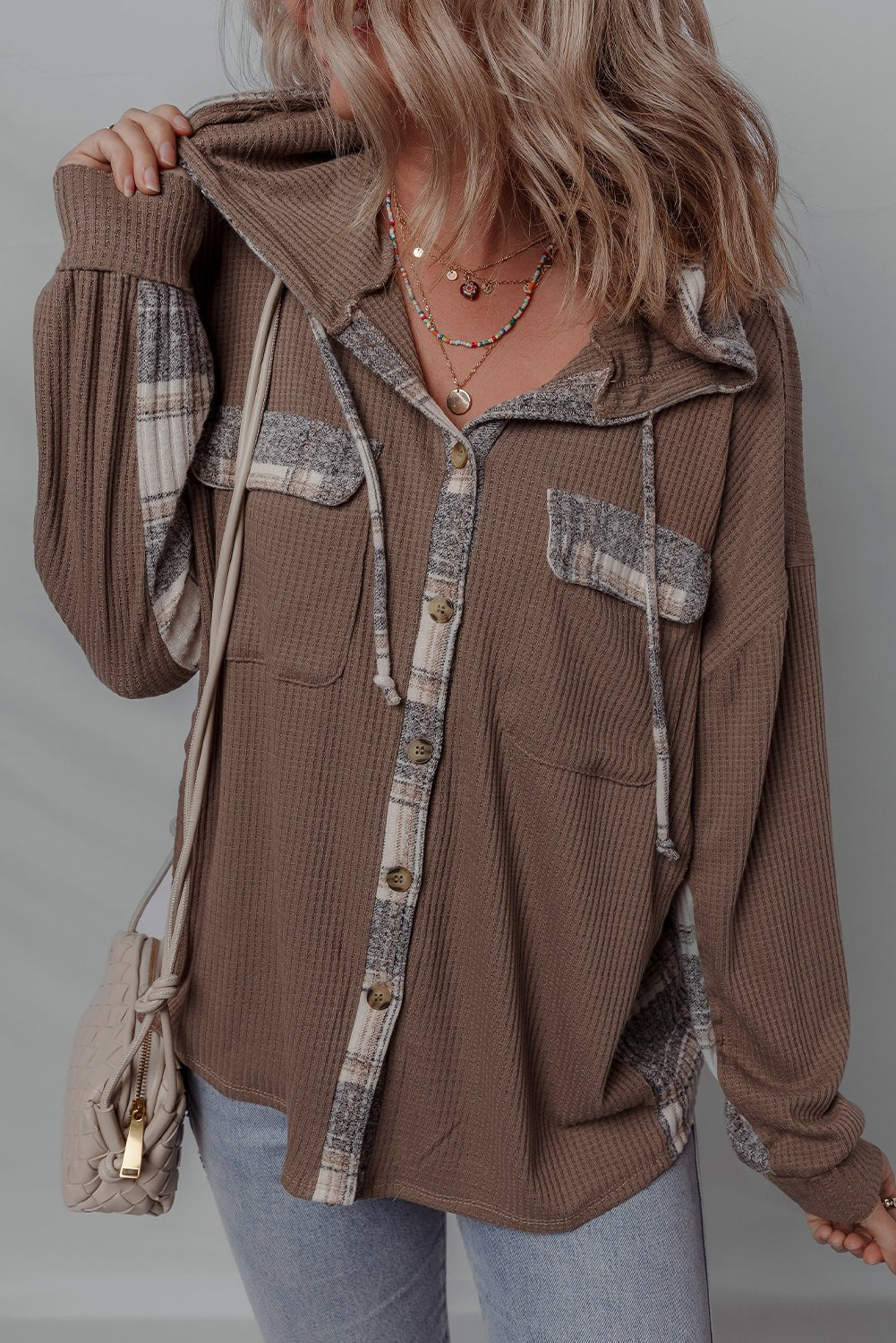 Marceline Down Drawstring Hooded Shacket - Hello Beautiful Boutique15% OFFThreaded Pear