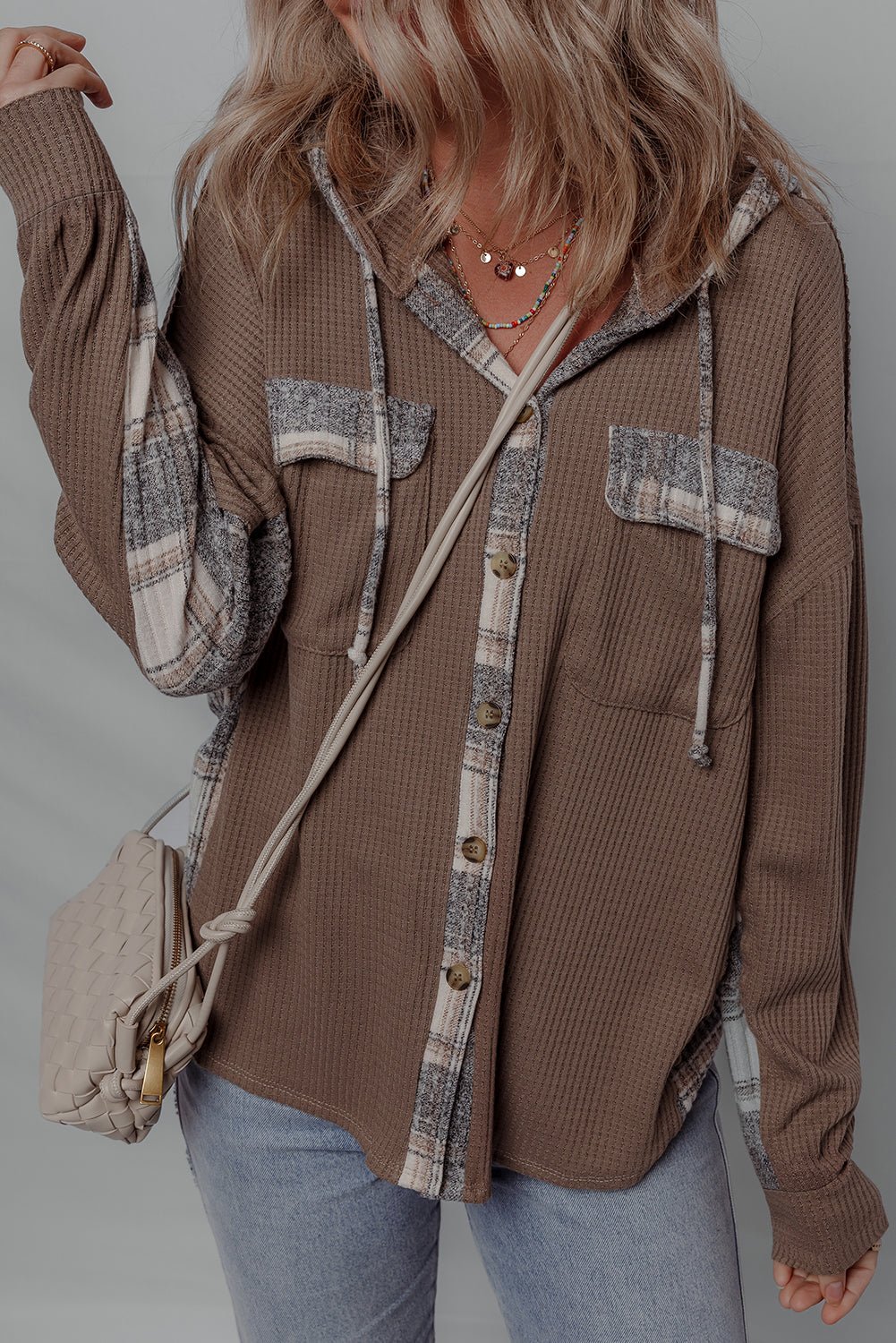Marceline Down Drawstring Hooded Shacket - Hello Beautiful Boutique15% OFFThreaded Pear