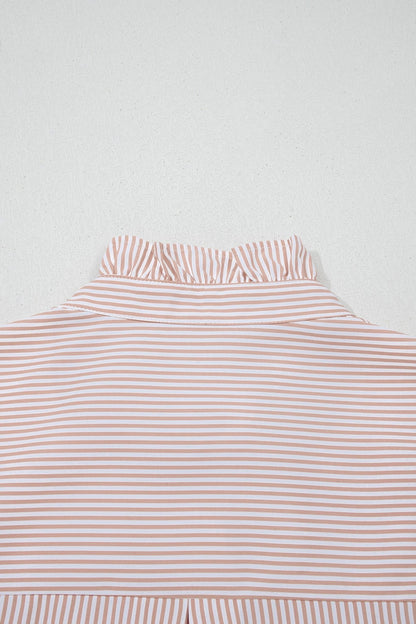 Maren Frilled Collar Down Shirt - Hello Beautiful BoutiqueBlouses & ShirtsThreaded Pear