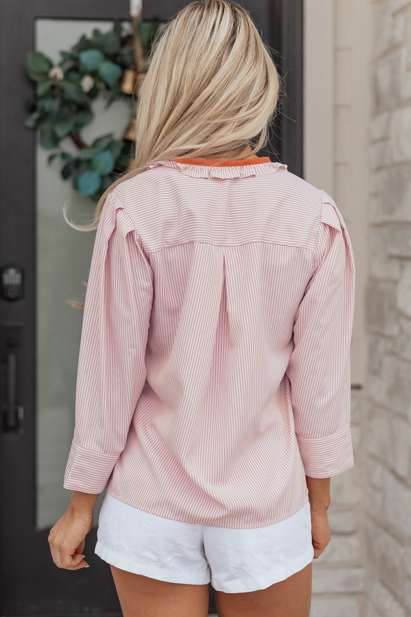 Maren Frilled Collar Down Shirt - Hello Beautiful BoutiqueBlouses & ShirtsThreaded Pear