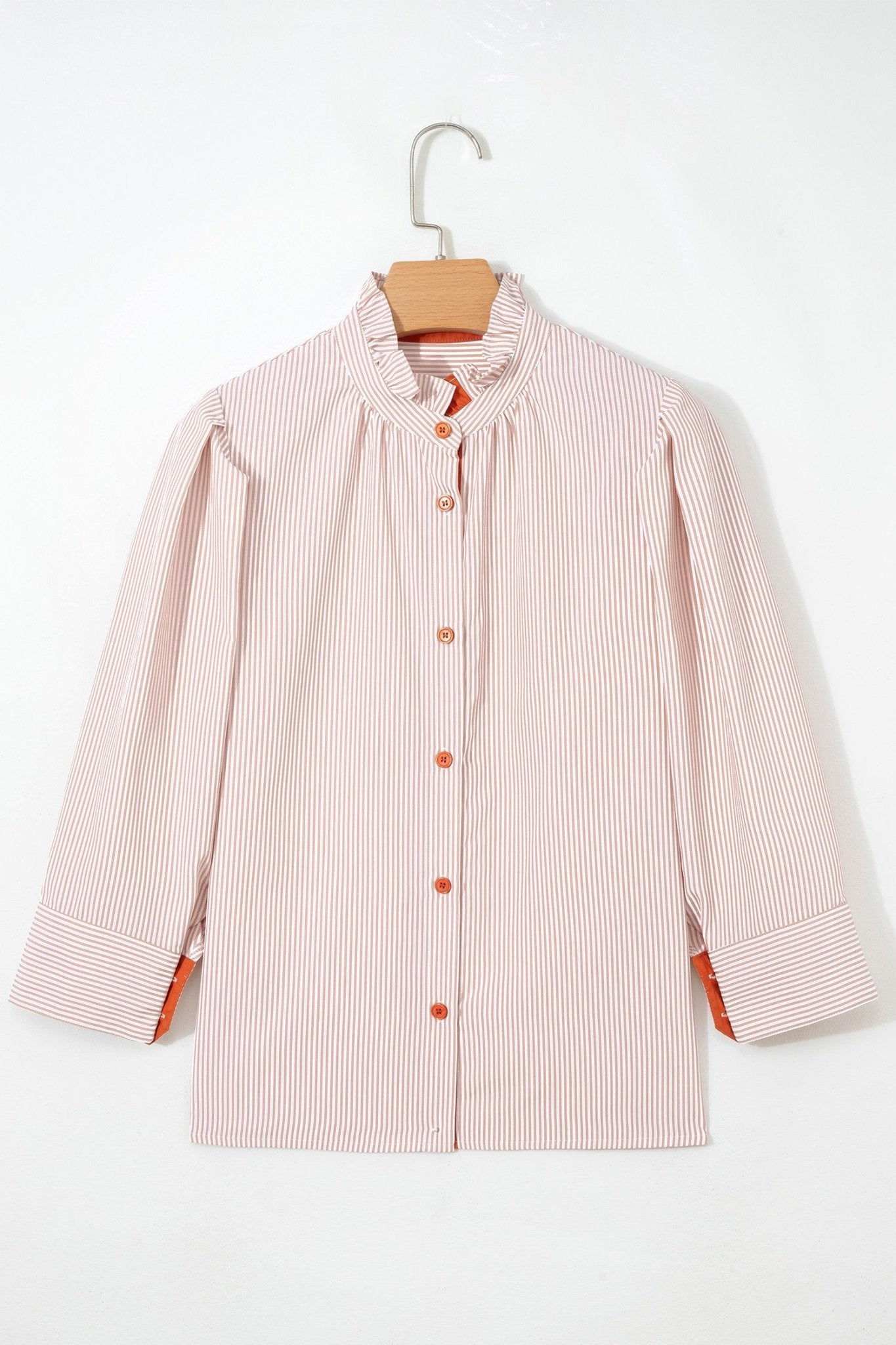 Maren Frilled Collar Down Shirt - Hello Beautiful BoutiqueBlouses & ShirtsThreaded Pear