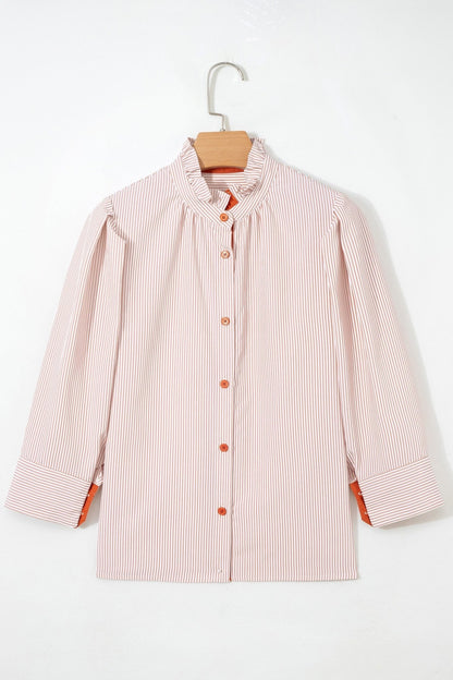 Maren Frilled Collar Down Shirt - Hello Beautiful BoutiqueBlouses & ShirtsThreaded Pear