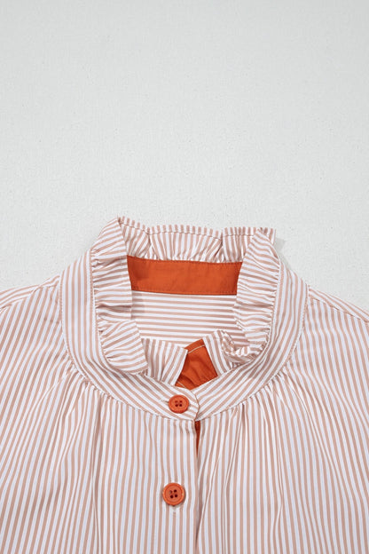 Maren Frilled Collar Down Shirt - Hello Beautiful BoutiqueBlouses & ShirtsThreaded Pear