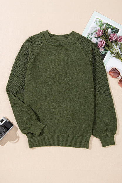 Maren Raglan Sleeve Pullover Sweater - Hello Beautiful BoutiqueSweatersThreaded Pear