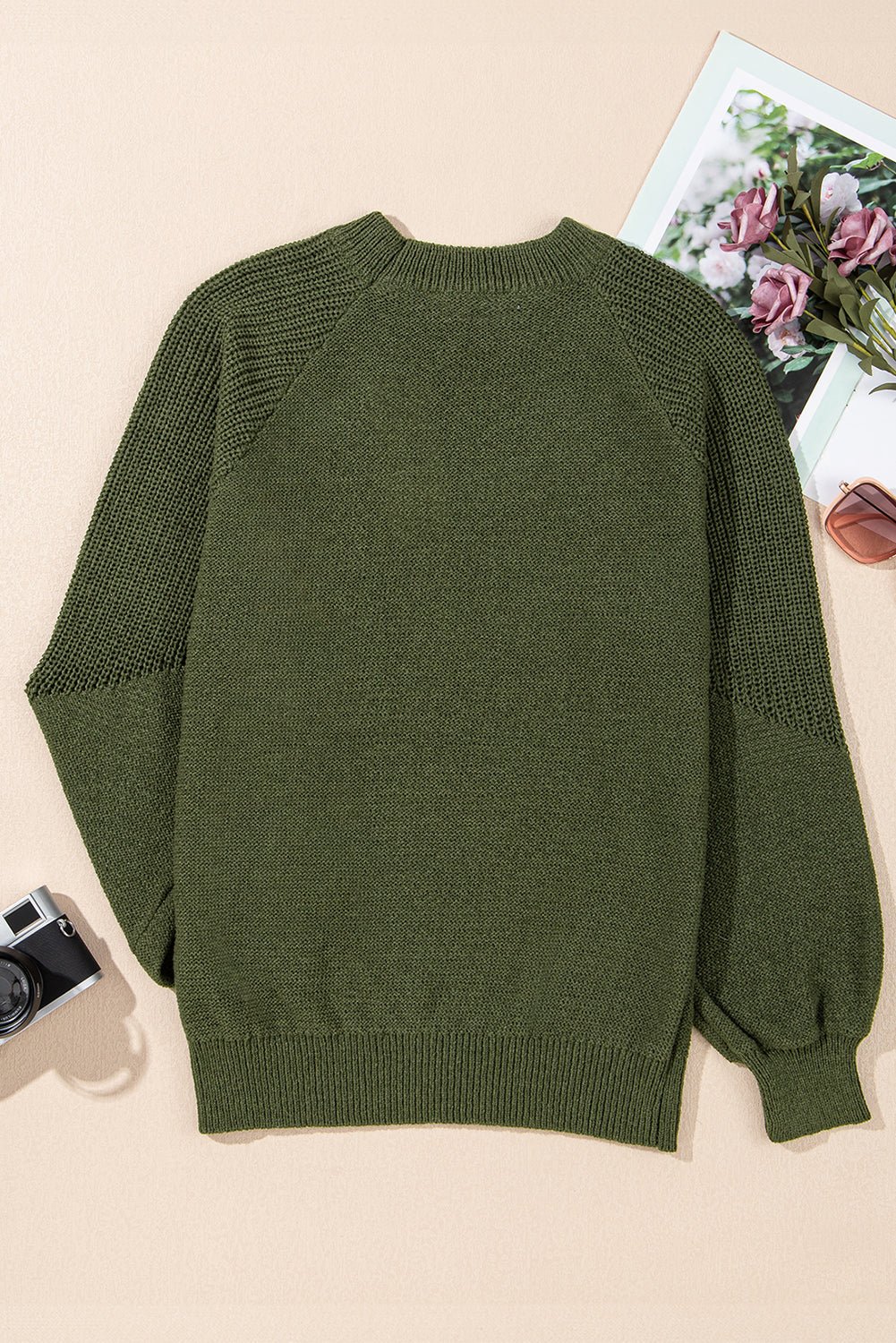 Maren Raglan Sleeve Pullover Sweater - Hello Beautiful BoutiqueSweatersThreaded Pear