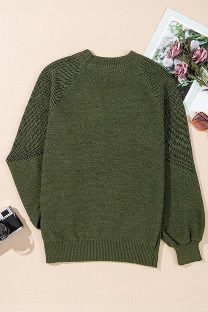 Maren Raglan Sleeve Pullover Sweater - Hello Beautiful BoutiqueSweatersThreaded Pear