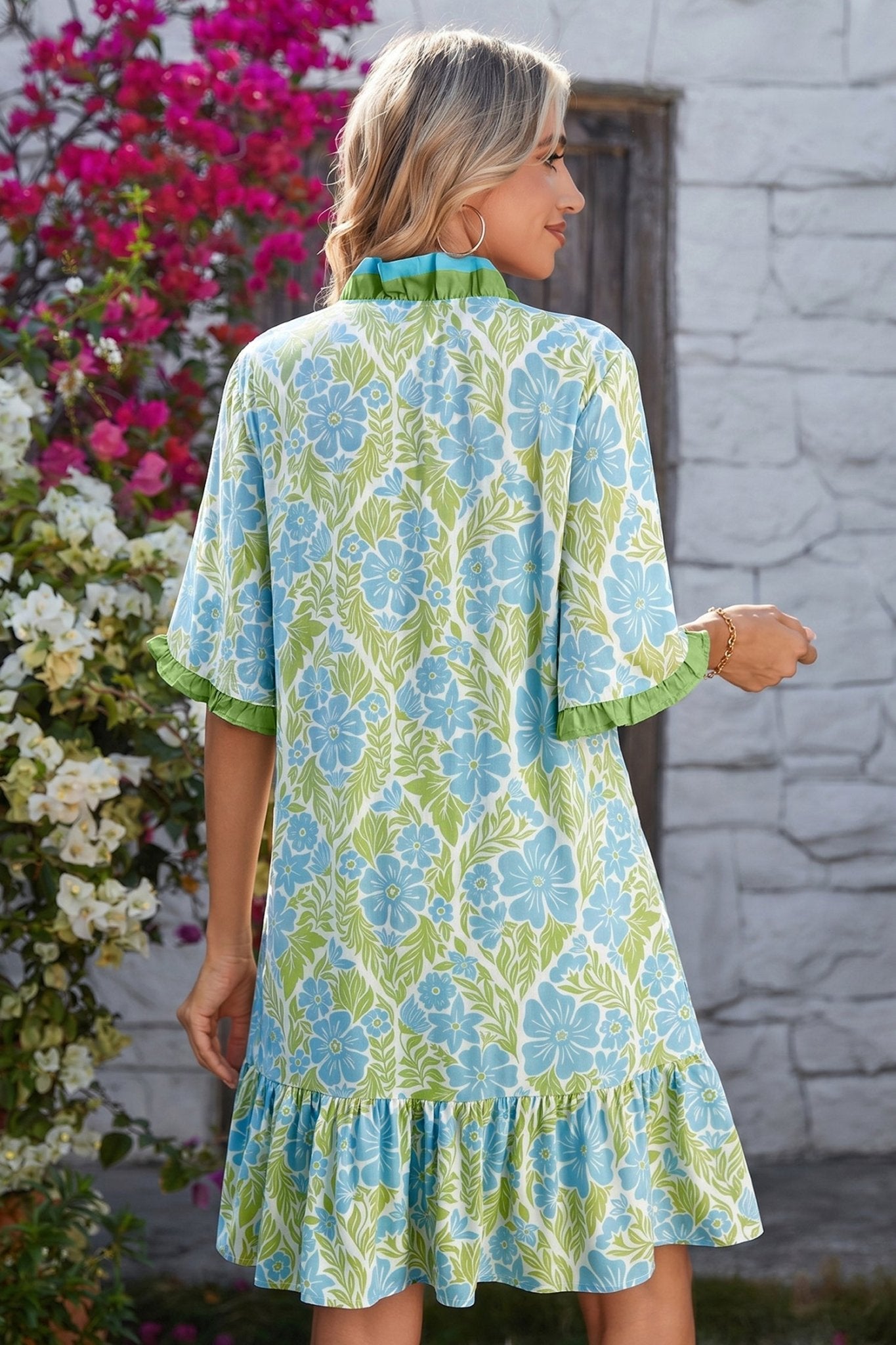Maren Trim Front Loose Dress - Hello Beautiful BoutiqueFloral DressesThreaded Pear