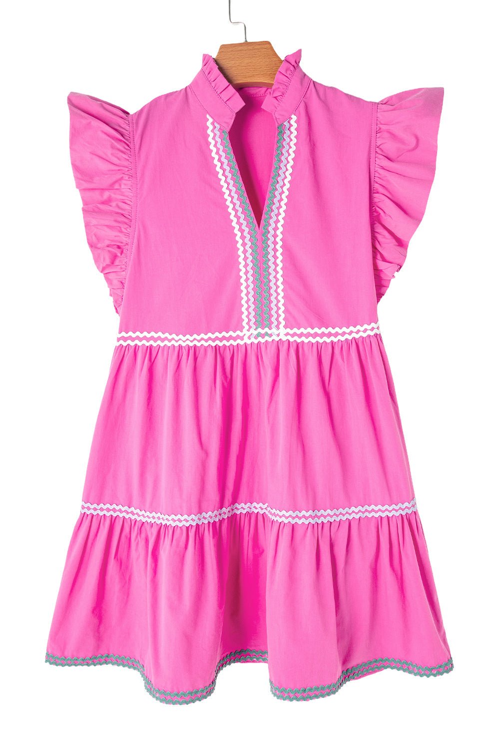 Margaret Flutter Sleeve Tiered Dress - Hello Beautiful BoutiqueMini DressesThreaded Pear