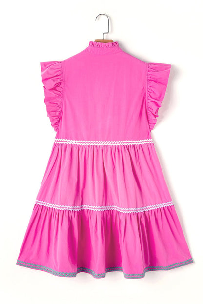 Margaret Flutter Sleeve Tiered Dress - Hello Beautiful BoutiqueMini DressesThreaded Pear