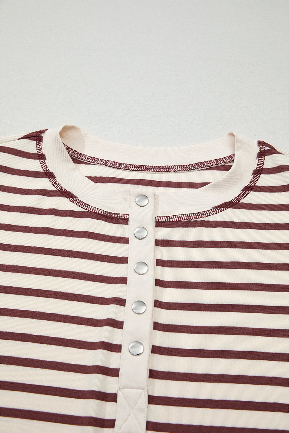 Margaret Sleeve Henley top Long Sleeve Top - Hello Beautiful BoutiqueLong Sleeve TopsThreaded Pear