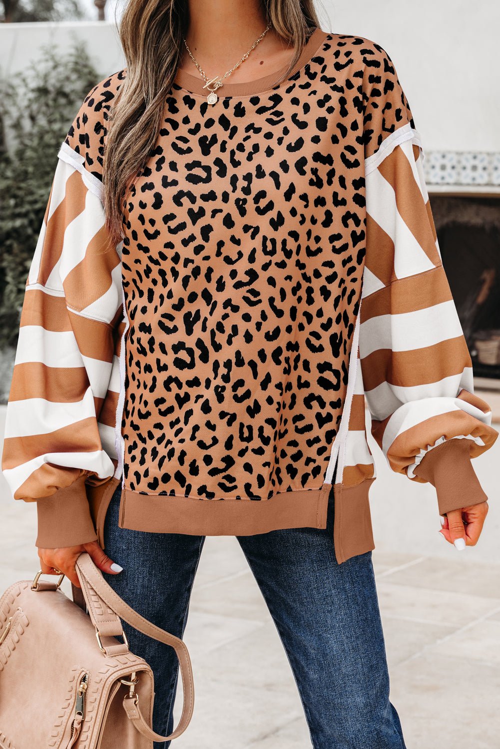 Margot Casual Sweatshirt with Slits - Hello Beautiful BoutiqueSweatshirts & HoodiesThreaded Pear