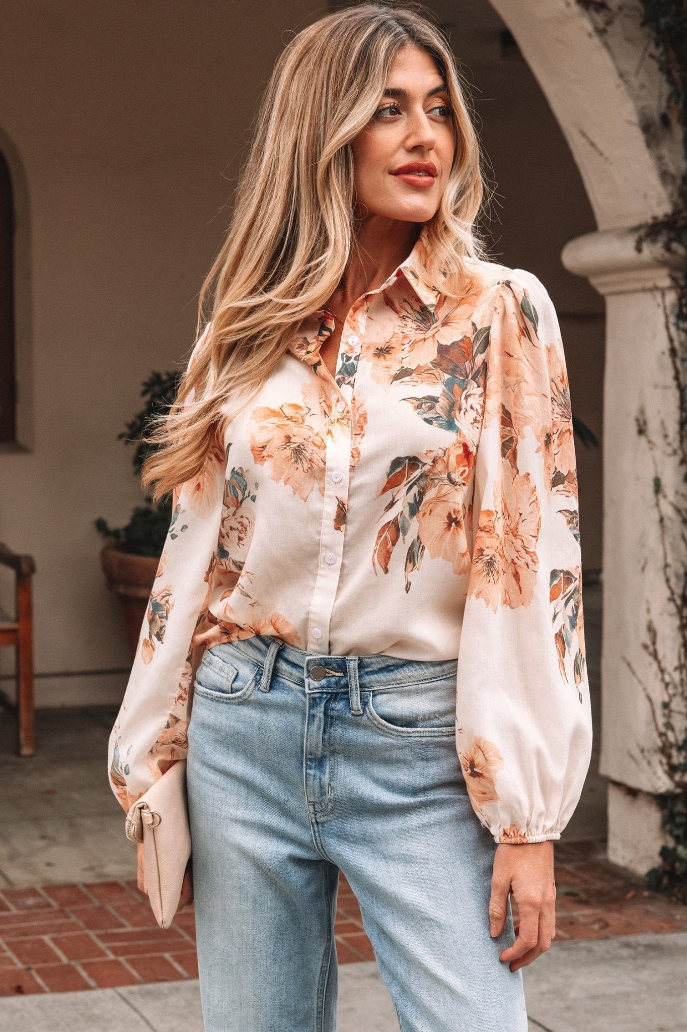 Margot Puff Sleeve Lightweight Shirt - Hello Beautiful BoutiqueBlouses & ShirtsThreaded Pear