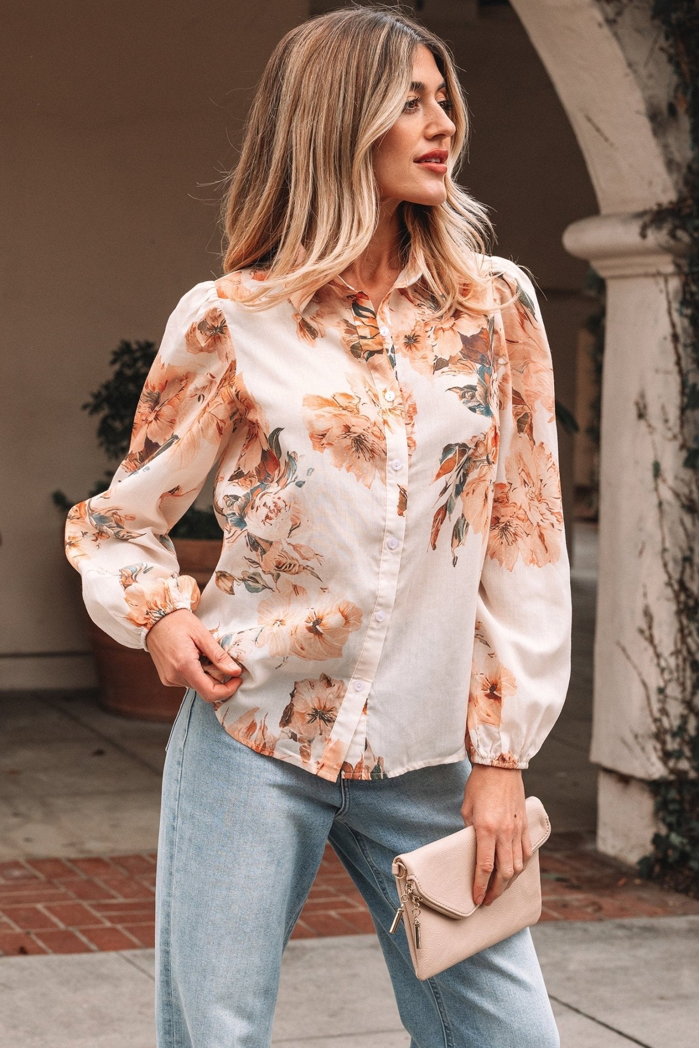 Margot Puff Sleeve Lightweight Shirt - Hello Beautiful BoutiqueBlouses & ShirtsThreaded Pear