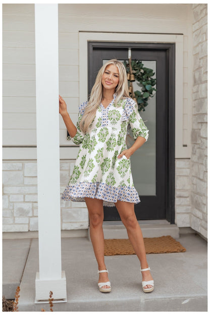 Margot Ruffle Detail Mini Dress - Hello Beautiful BoutiqueFloral DressesThreaded Pear