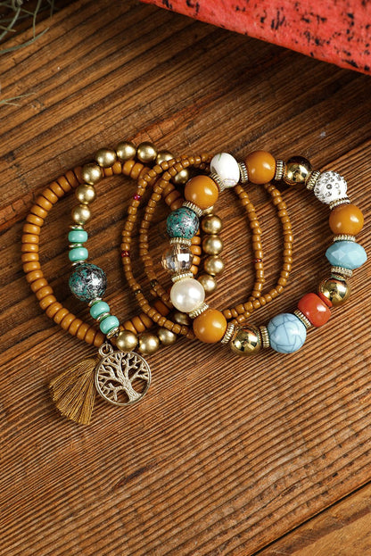 Maria Boho Beaded Bracelets Set - Hello Beautiful BoutiqueJewelryThreaded Pear