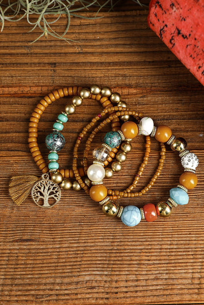 Maria Boho Beaded Bracelets Set - Hello Beautiful BoutiqueJewelryThreaded Pear