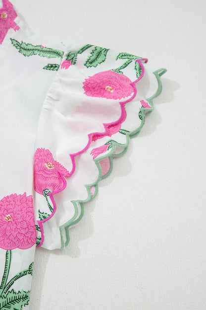 Mariah Detail Short Sleeve Blouse - Hello Beautiful BoutiqueBlouses & ShirtsThreaded Pear