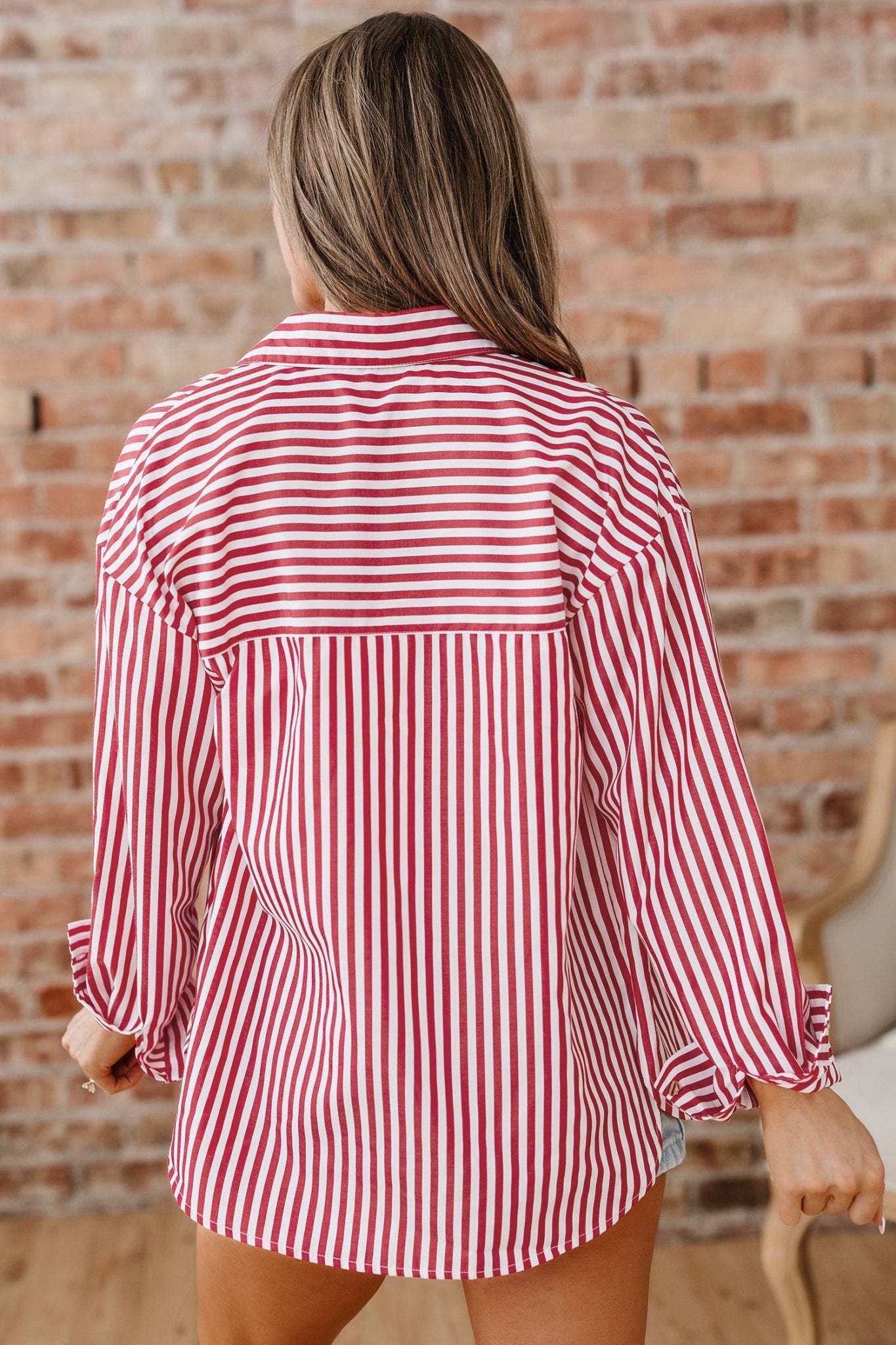 Mariah Side Slit Loose Shirt - Hello Beautiful BoutiqueBlouses & ShirtsThreaded Pear