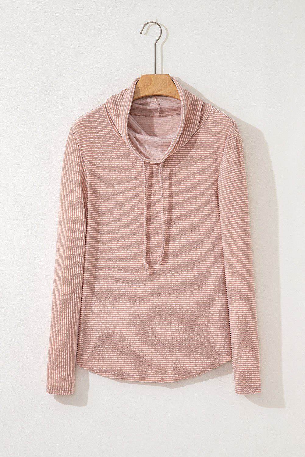 Mariam Drawstring Cowl Knit Top - Hello Beautiful BoutiqueLong Sleeve TopsThreaded Pear