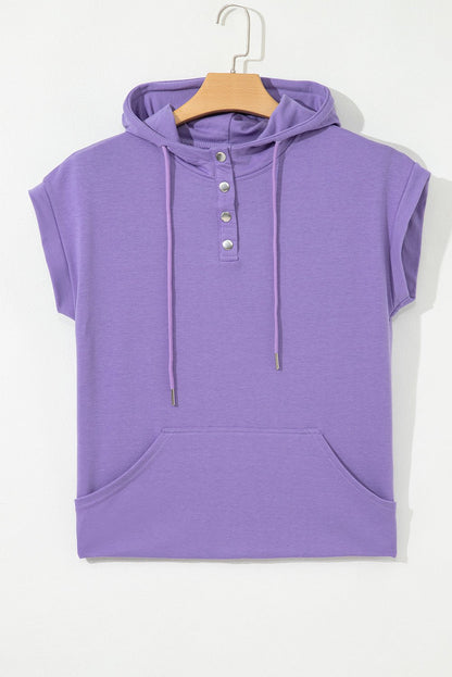 Mariam Short Sleeve Kangaroo Hoodie - Hello Beautiful BoutiqueSweatshirts & HoodiesThreaded Pear