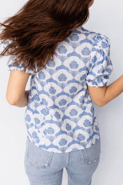 Mariam Sleeve Contrast Trim Blouse - Hello Beautiful BoutiqueBlouses & ShirtsThreaded Pear