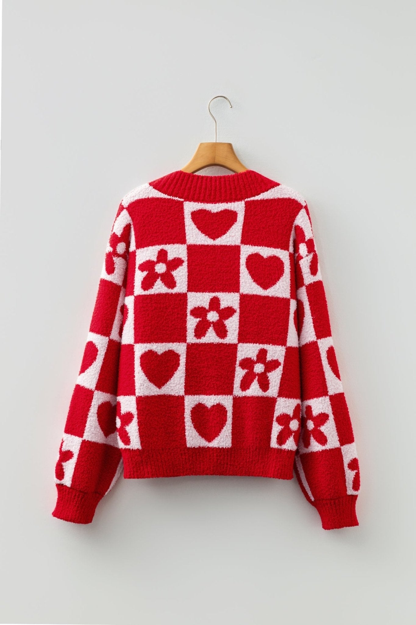 Marianna Checkered Knit Loose Sweater - Hello Beautiful BoutiqueSweatersThreaded Pear