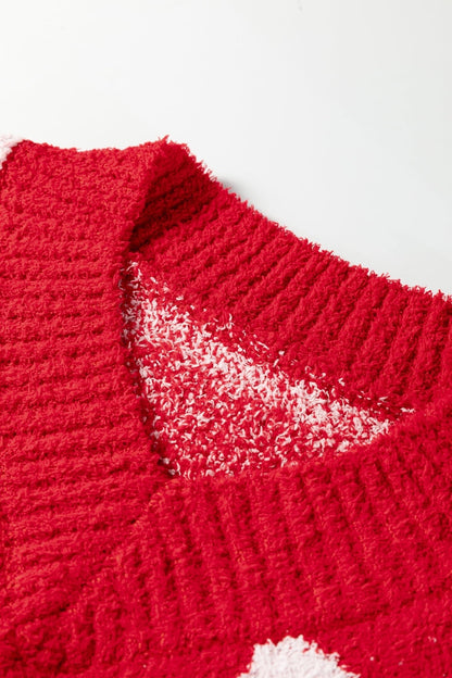 Marianna Checkered Knit Loose Sweater - Hello Beautiful BoutiqueSweatersThreaded Pear
