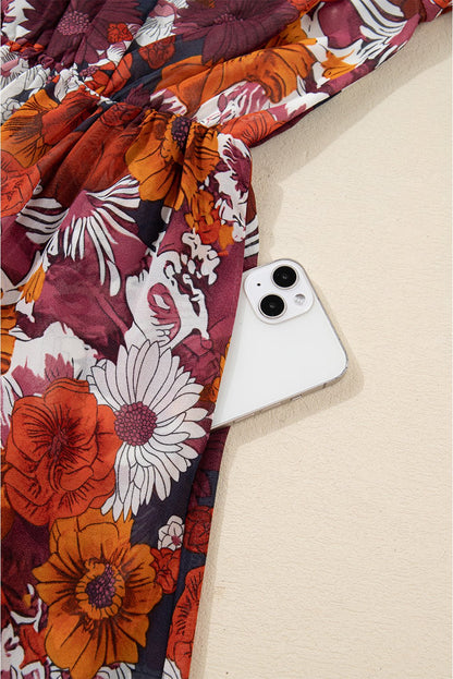 Marianna Sleeve Flowy Mini Dress - Hello Beautiful BoutiqueFloral DressesThreaded Pear
