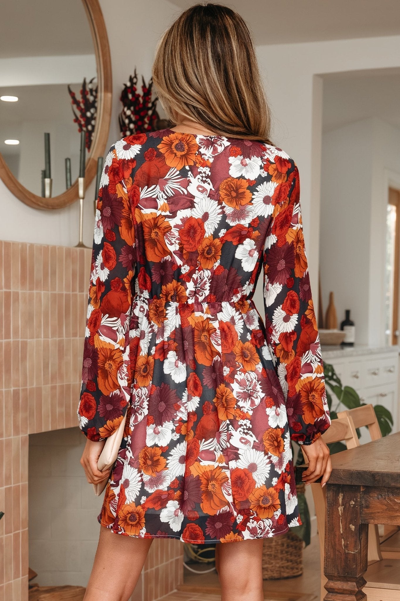 Marianna Sleeve Flowy Mini Dress - Hello Beautiful BoutiqueFloral DressesThreaded Pear