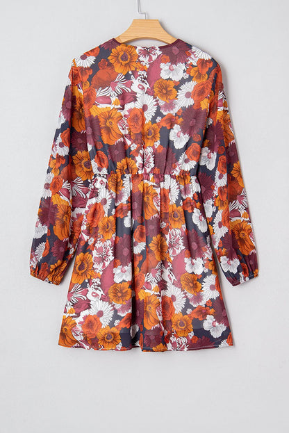 Marianna Sleeve Flowy Mini Dress - Hello Beautiful BoutiqueFloral DressesThreaded Pear