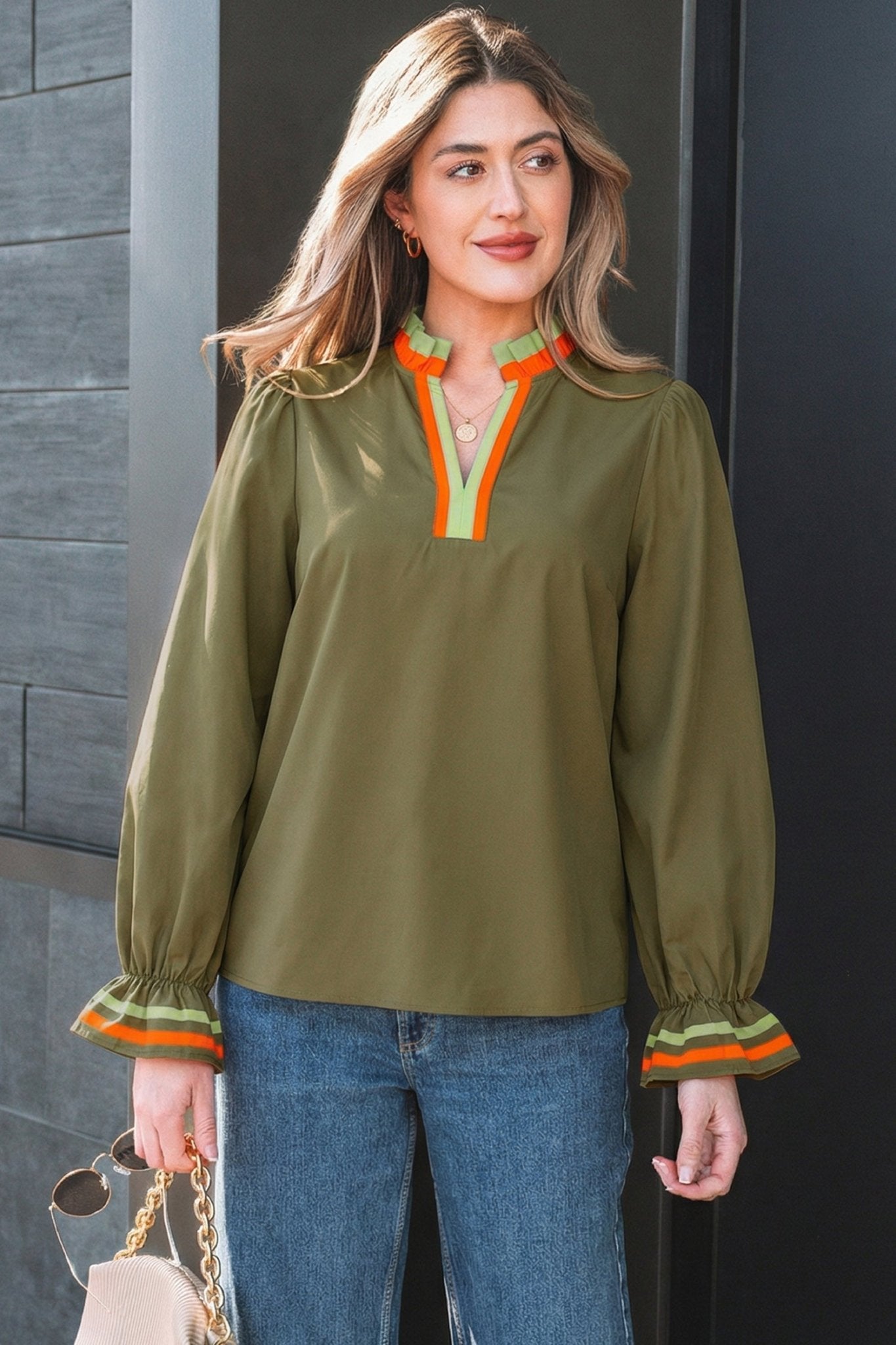 Marie Long Sleeve Blouse Long Sleeve Top - Hello Beautiful BoutiqueBlouses & ShirtsThreaded Pear